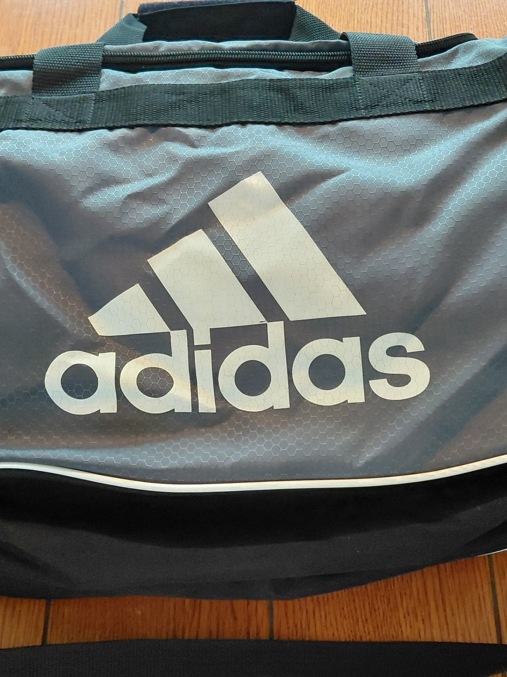 adidas Men’s Gray and Black Logo Duffel Bag